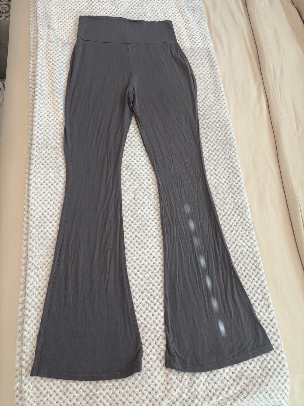 Better Together Women’s Charcoal Gray Flared Lounge Pants - Small